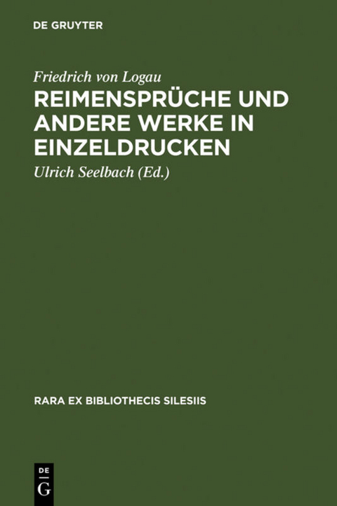 Reimensprüche und andere Werke in Einzeldrucken - 