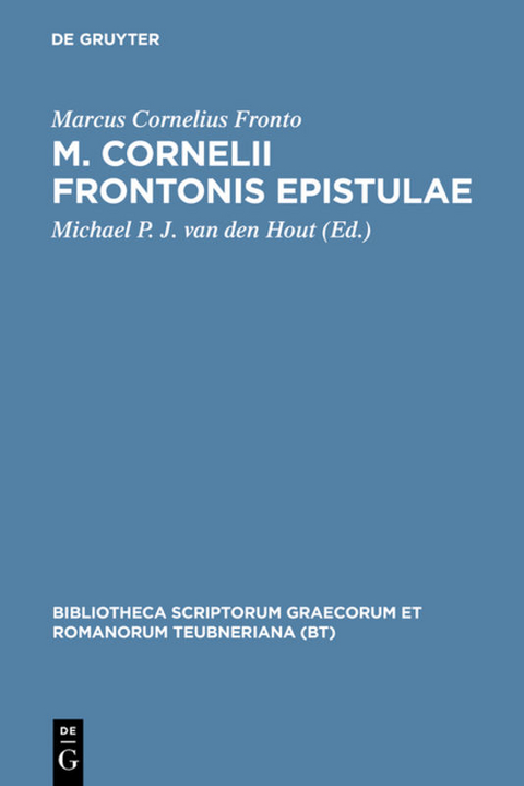 M. Cornelii Frontonis epistulae - Marcus Cornelius Fronto