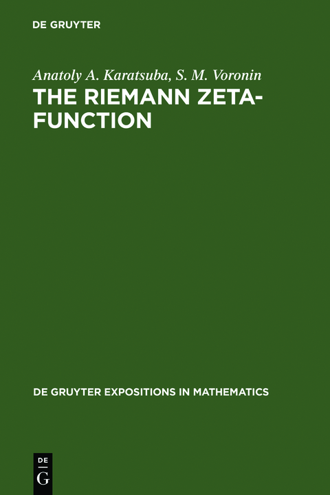 The Riemann Zeta-Function - Anatoly A. Karatsuba, S. M. Voronin