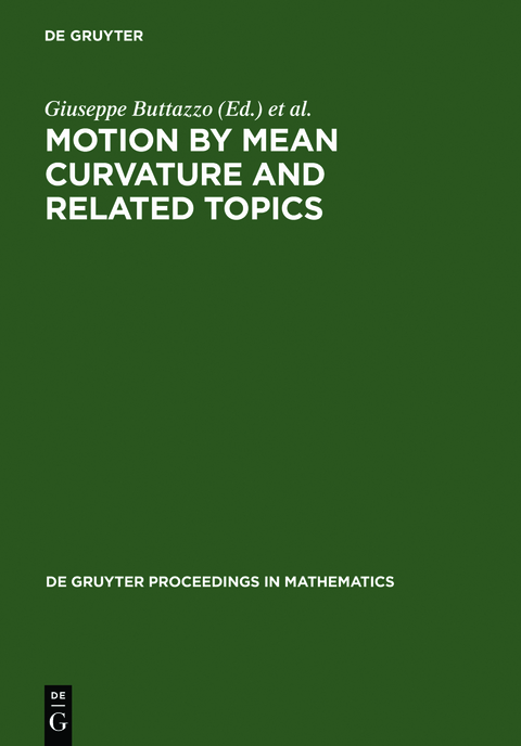 Motion by Mean Curvature and Related Topics - 