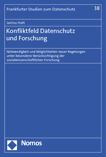 Konfliktfeld Datenschutz und Forschung - Janina Hatt