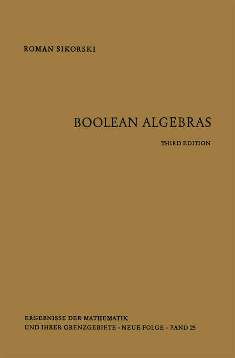 Boolean Algebras - Roman Sikorski