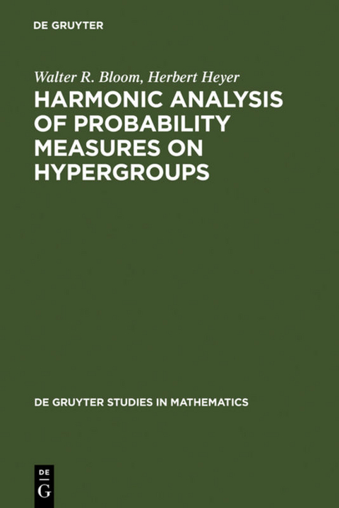 Harmonic Analysis of Probability Measures on Hypergroups - Walter R. Bloom, Herbert Heyer