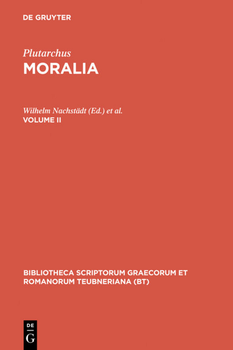 Plutarchus: Moralia / Moralia -  Plutarchus