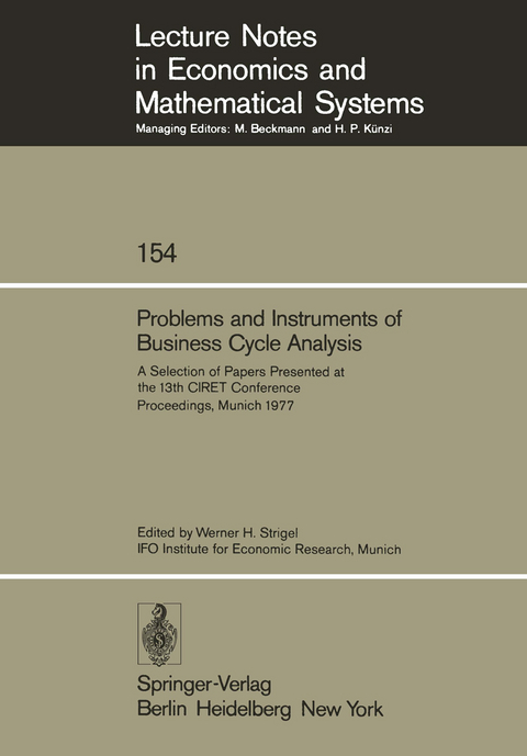 Problems and Instruments of Business Cycle Analysis - 