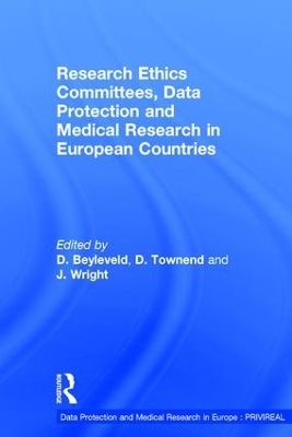 Research Ethics Committees, Data Protection and Medical Research in European Countries - D. Townend