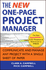 New One-Page Project Manager -  Clark A. Campbell,  Mick Campbell