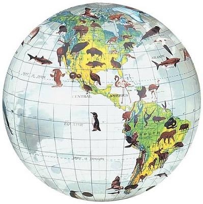 40 cm Inflatable Globe with Animals