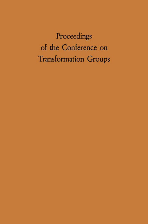 Proceedings of the Conference on Transformation Groups - 