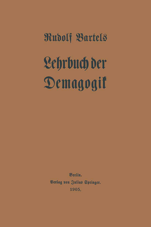 Lehrbuch der Demagogik - Rudolf Bartels