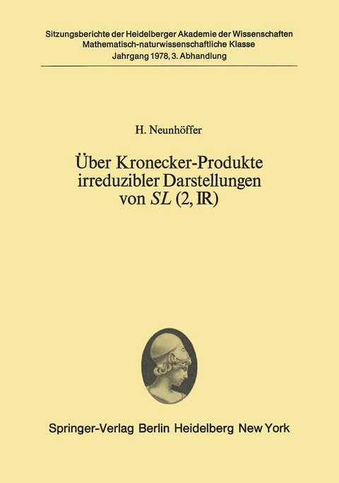 Über Kronecker-Produkte irreduzibler Darstellungen von SL (2, ?) - H. Neunhöffer