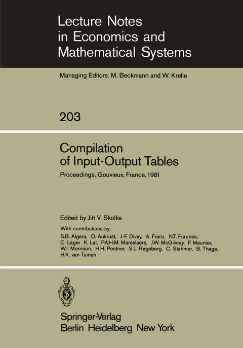 Compilation of Input-Output Tables - 