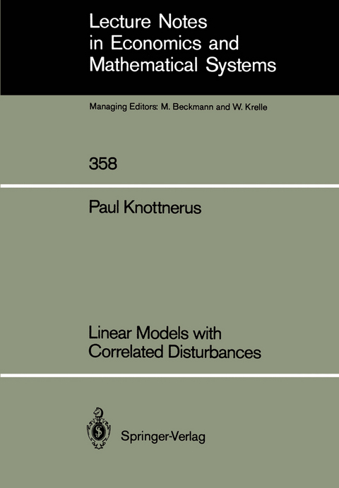 Linear Models with Correlated Disturbances - Paul Knottnerus
