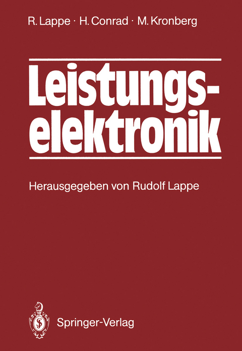 Leistungselektronik - Rudolf Lappe, Harry Conrad, Manfred Kronberg