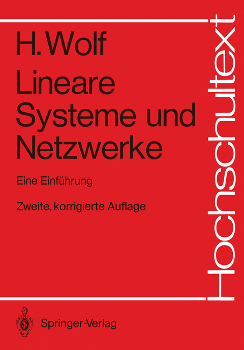 Lineare Systeme und Netzwerke - Hellmuth Wolf