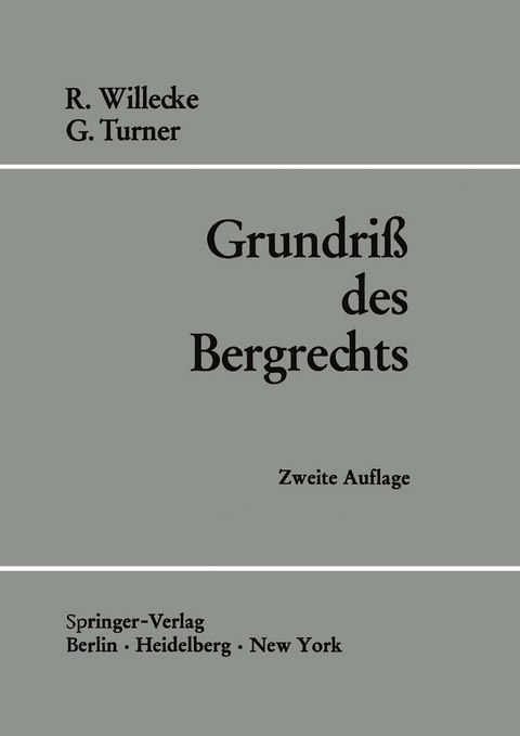 Grundriß des Bergrechts - Raimund Willecke