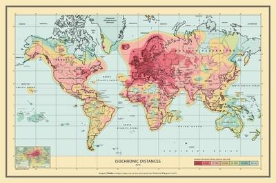 The Isochronic World Map: Travel Distances from London to Anywhere in the World