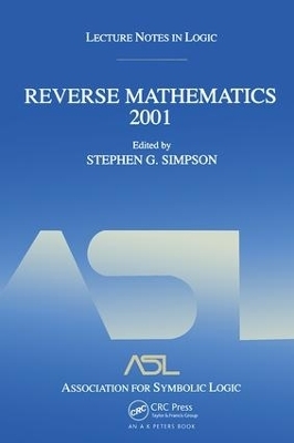 Reverse Mathematics 2001 - 