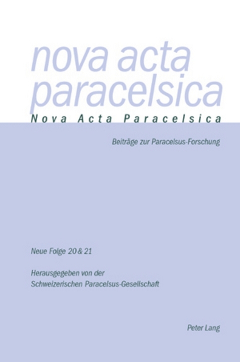 Nova Acta Paracelsica 20/21 - 