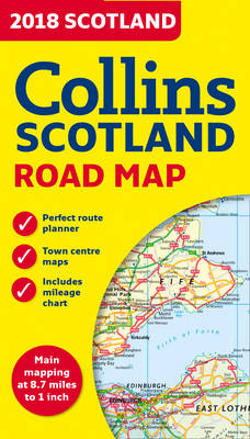 2018 Collins Map of Scotland -  Collins Maps