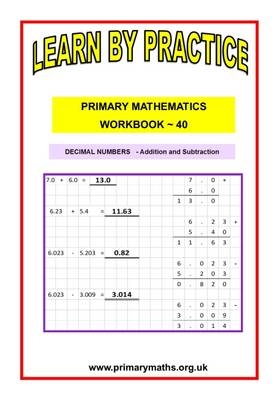 LEARN AND PRACTISE,   PRIMARY MATHEMATICS,   WORKBOOK  ~ 40 - J. Mathew