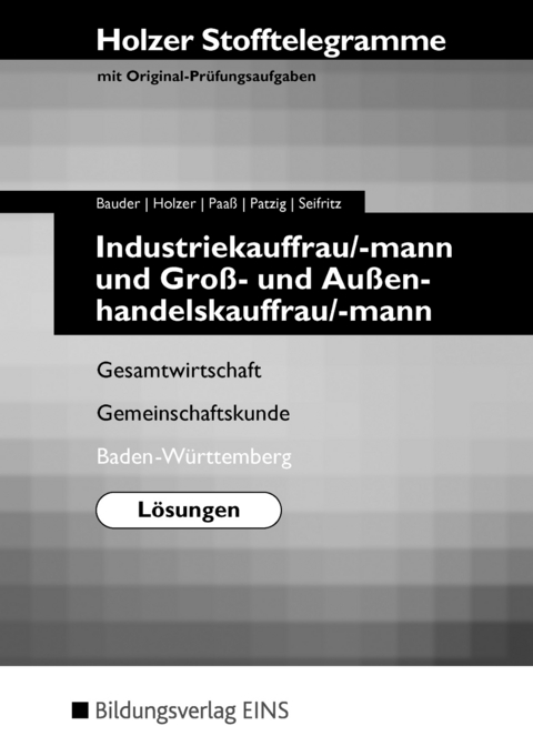 Holzer Stofftelegramme Baden-Württemberg / Holzer Stofftelegramm Baden-Württemberg - Markus Bauder, Volker Holzer, Thomas Paaß, Ulrich Patzig, Christian Seifritz