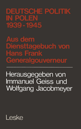 Deutsche Politik in Polen 1939?1945 - Hans Frank