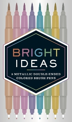 Bright Ideas: 8 Metallic Double-Ended Colored Brush Pens - 