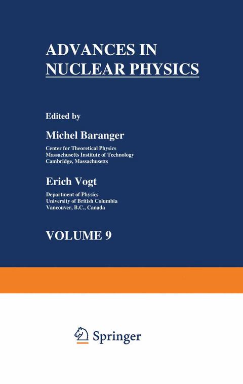 Advances in Nuclear Physics - Michel Baranger