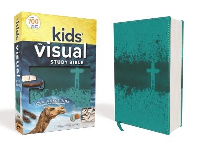 NIV, Kids' Visual Study Bible, Leathersoft, Teal, Full Color Interior -  Zondervan