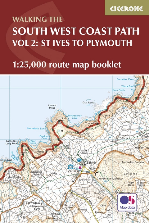 South West Coast Path Map Booklet - Vol 2: St Ives to Plymouth - Paddy Dillon