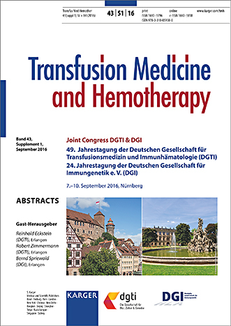 Deutsche Gesellschaft für Transfusionsmedizin und Immunhämatologie (DGTI) / Deutsche Gesellschaft für Immungenetik (DGI) - 