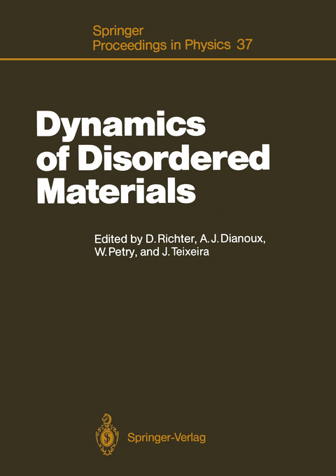 Dynamics of Disordered Materials - 
