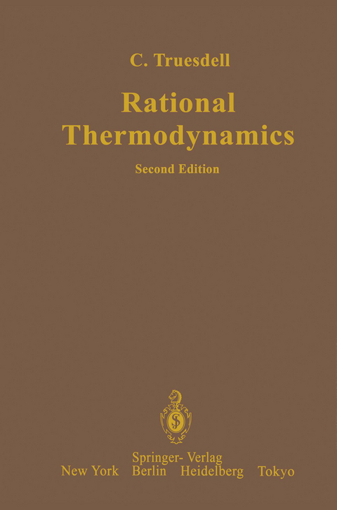 Rational Thermodynamics - C. Truesdell