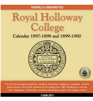 London, Royal Holloway College - Calendar 1897-98 and 1899-1900