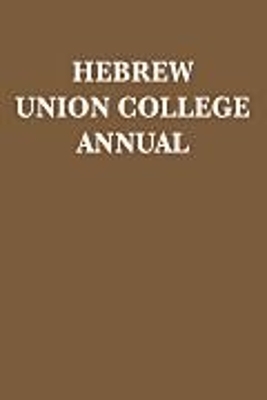 Hebrew Union College Annual, Volume 86 - 