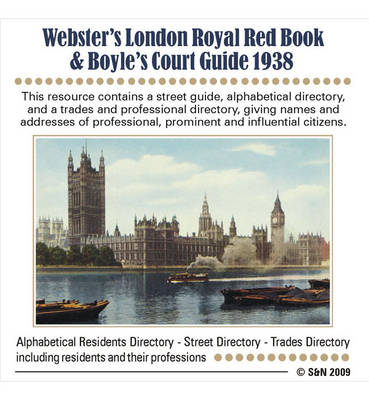 London, Webster's Royal Red Book 1938