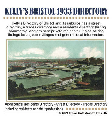 Gloucestershire, Bristol 1933 Kelly's Directory