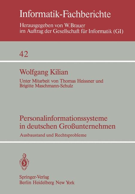 Personalinformationssysteme in deutschen Großunternehmen - W. Kilian