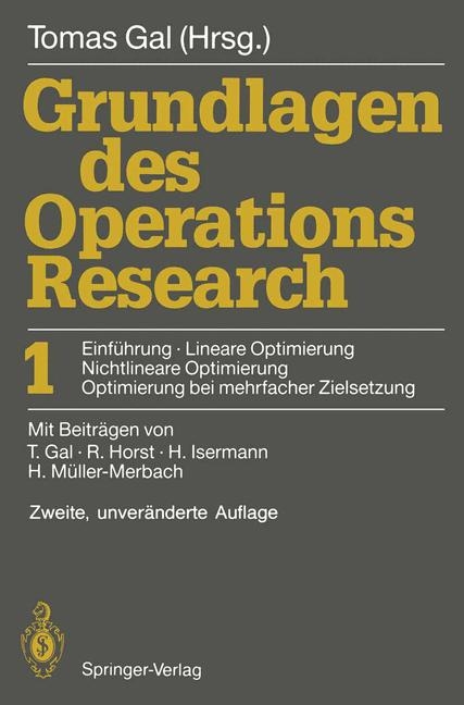 Grundlagen des Operations Research - 