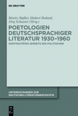 Poetologien deutschsprachiger Literatur 1930-1960 - 