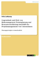 Gegenstände und Ziele von Risikomangement, Terminplanung und Ressourcenschätzung innerhalb des Projektmanagements von Unternehmen - Felix Lohkamp