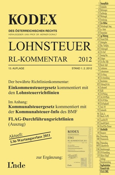 KODEX Lohnsteuer Richtlinien-Kommentar 2012 - Josef Hofbauer