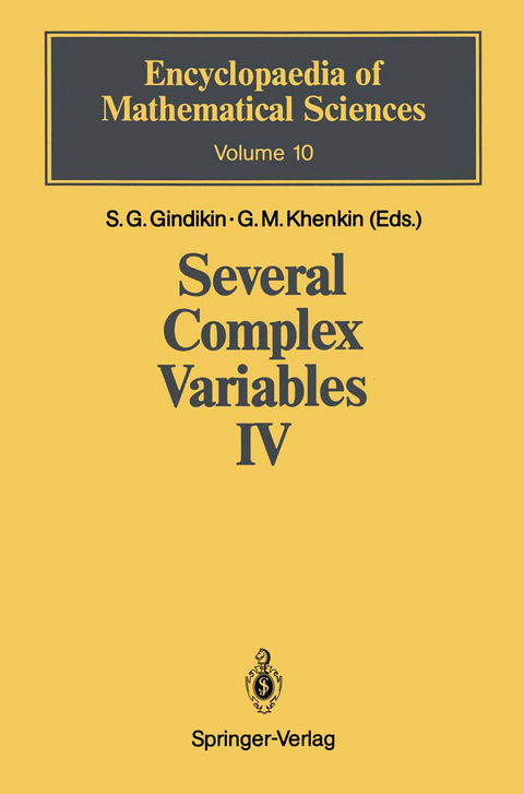 Several Complex Variables IV - 