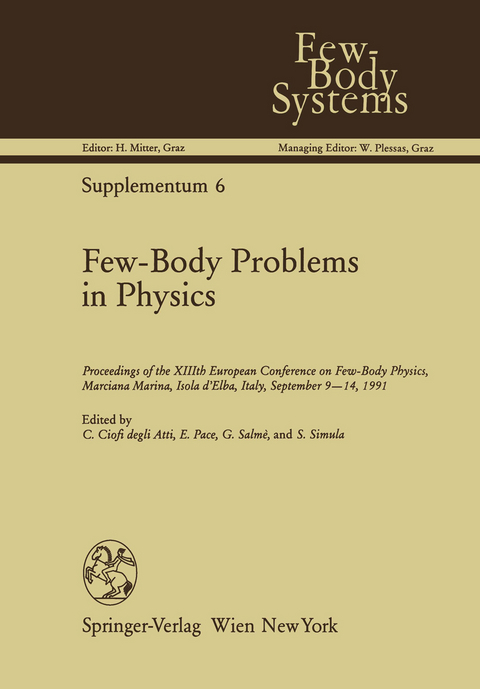 Few-Body Problems in Physics - 