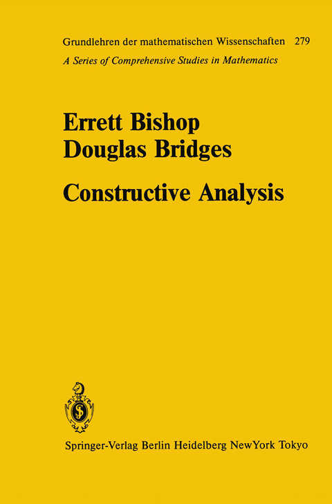 Constructive Analysis - E. Bishop, Douglas Bridges