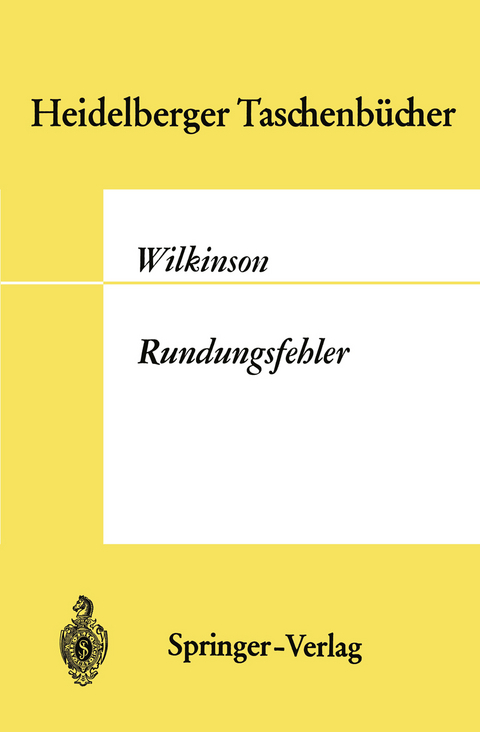 Rundungsfehler - J. H. Wilkinson