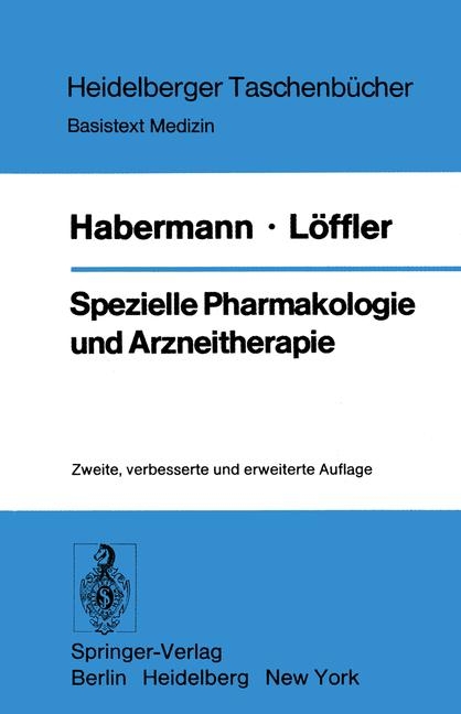 Spezielle Pharmakologie Und Arzneimitteltherapie - E Habermann, H L Ffler