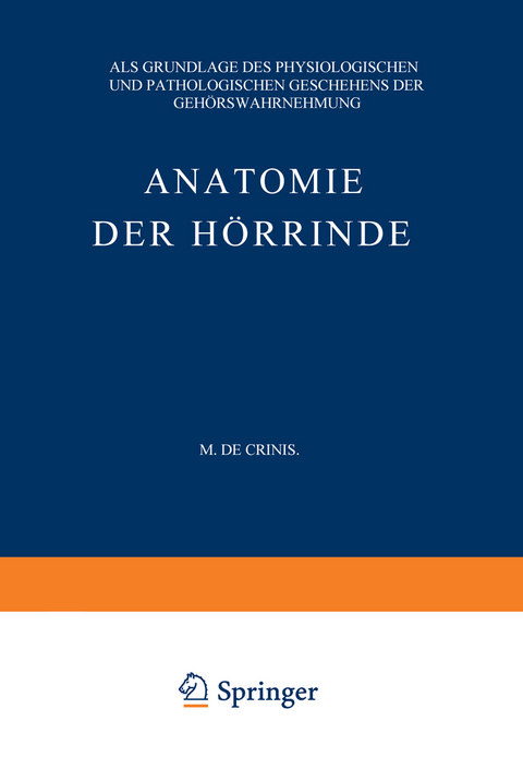 Anatomie der Hörrinde - Max de Crinis