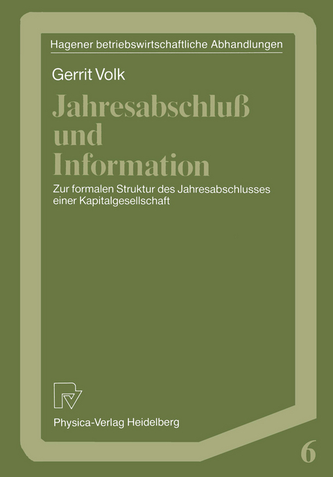 Jahresabschluß und Information - Gerrit Volk